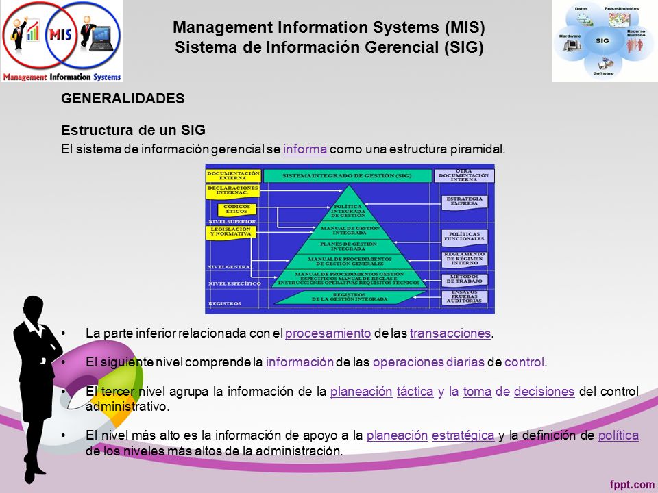 Management Information Systems (MIS) Sistema de Información Gerencial (SIG)