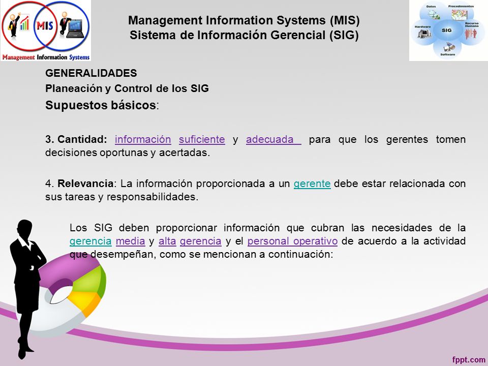 Management Information Systems (MIS) Sistema de Información Gerencial (SIG)