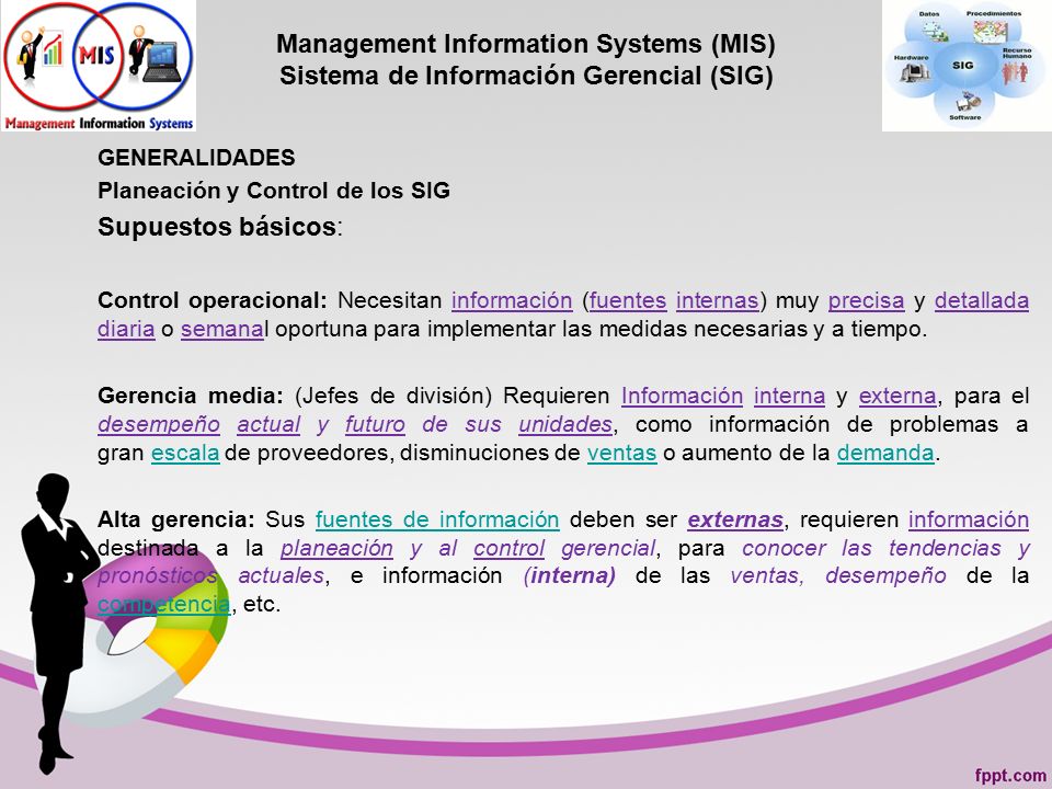 Management Information Systems (MIS) Sistema de Información Gerencial (SIG)