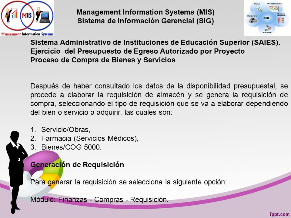 Management Information Systems (MIS) Sistema de Información Gerencial (SIG)
