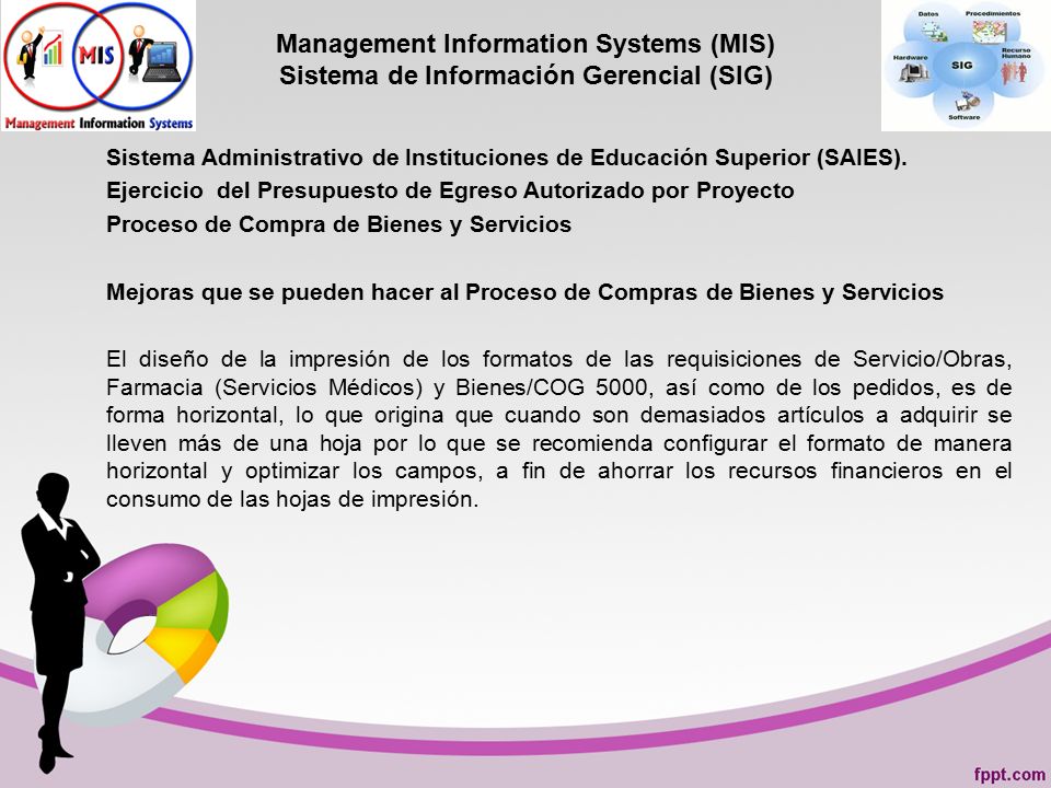 Management Information Systems (MIS) Sistema de Información Gerencial (SIG)