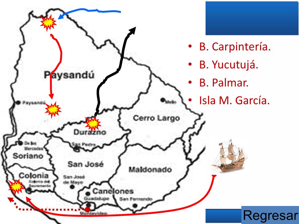 B. Carpintería. B. Yucutujá. B. Palmar. Isla M. García. Regresar