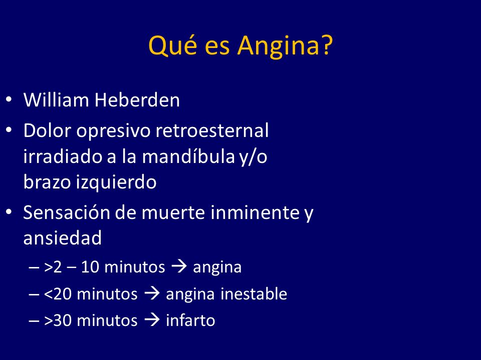 Qué es Angina William Heberden