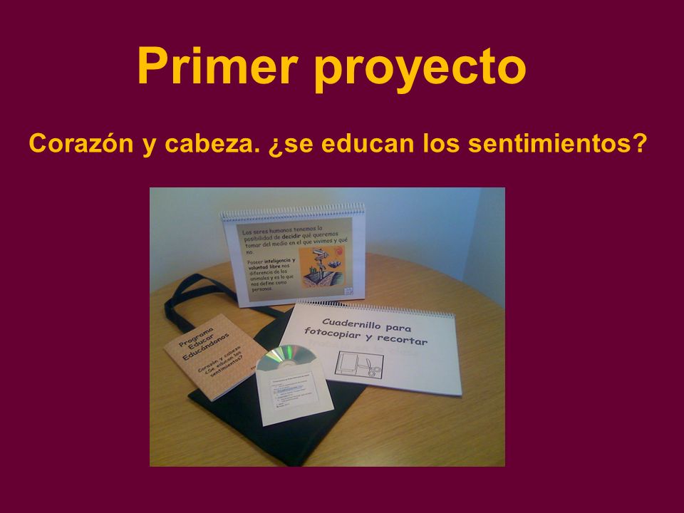 Primer proyecto Corazón y cabeza. ¿se educan los sentimientos