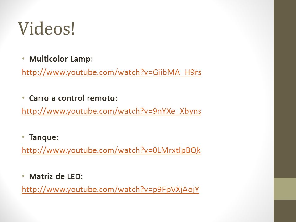Videos! Multicolor Lamp:   v=GiibMA_H9rs