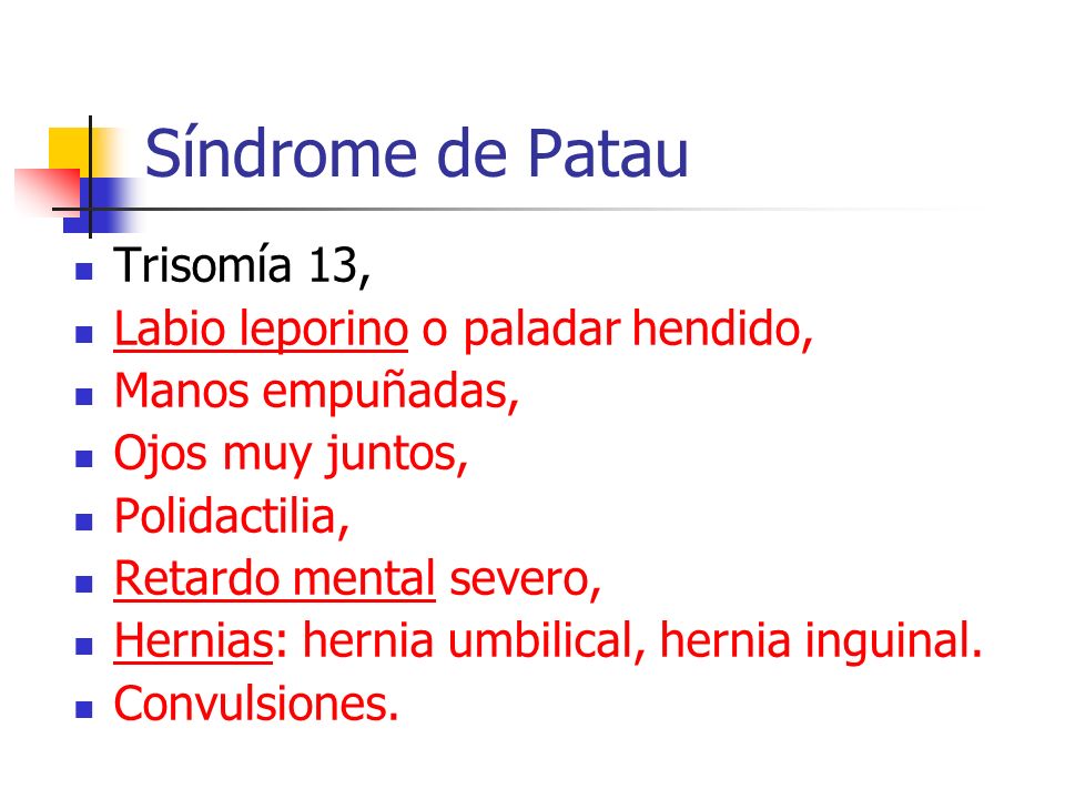 Síndrome de Patau Trisomía 13, Labio leporino o paladar hendido,