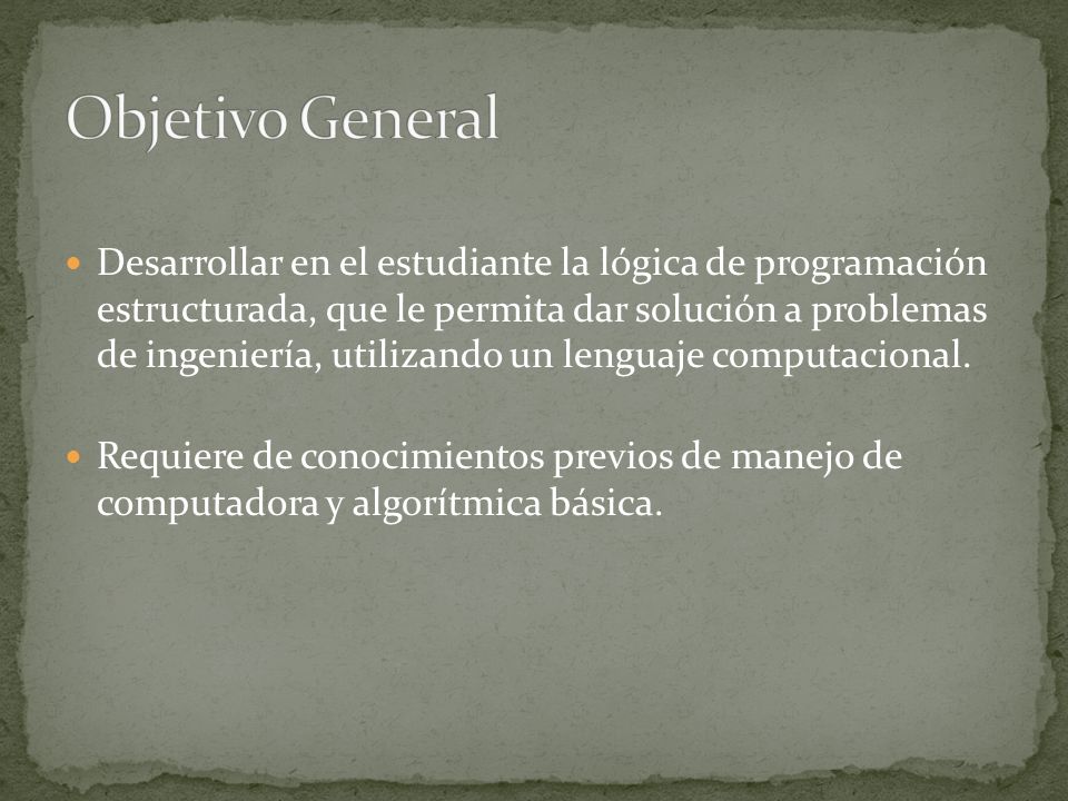Objetivo General