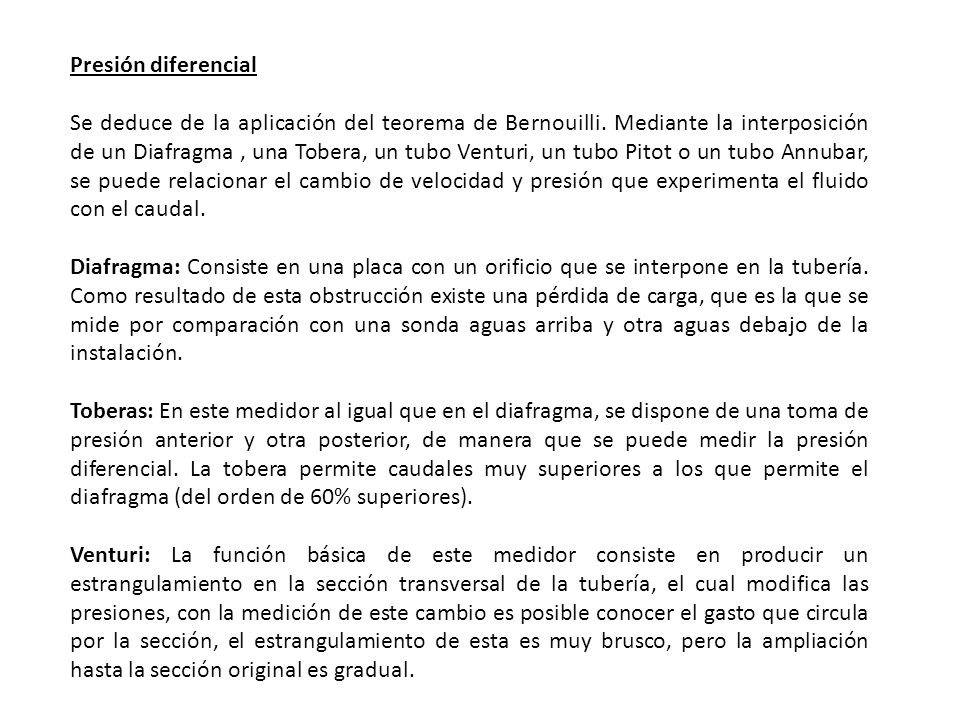Presión diferencial