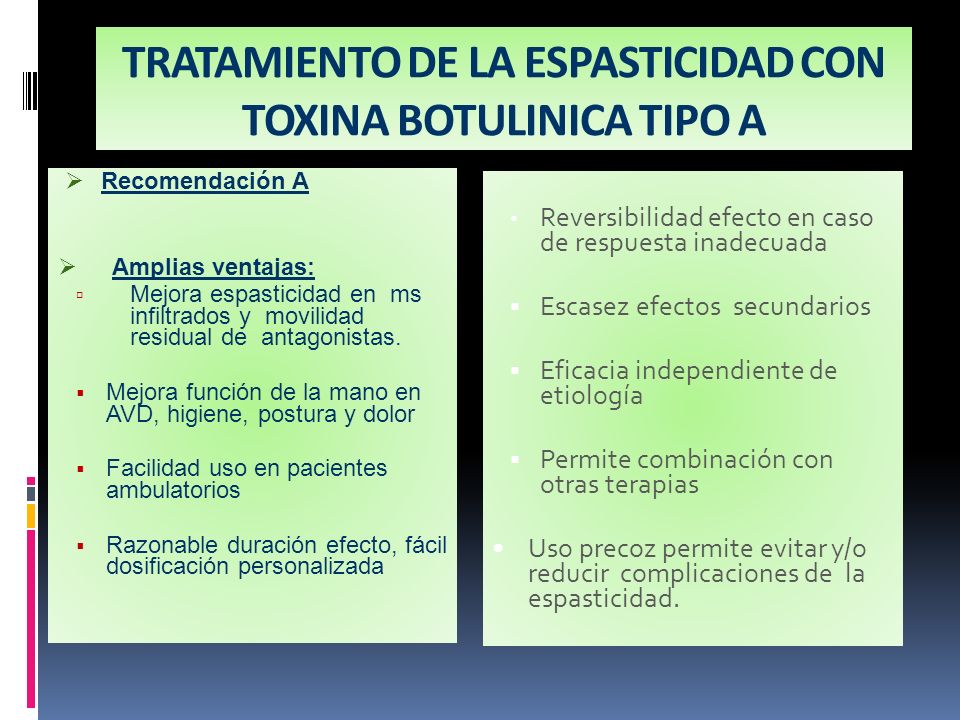 TRATAMIENTO DE LA ESPASTICIDAD CON TOXINA BOTULINICA TIPO A