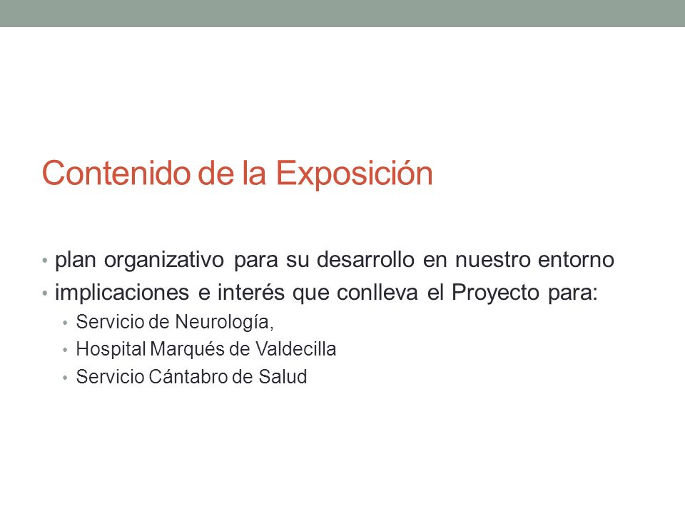 Contenido de la Exposición
