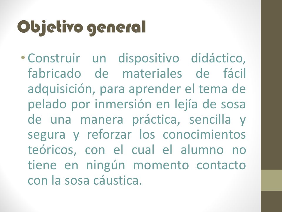 Objetivo general