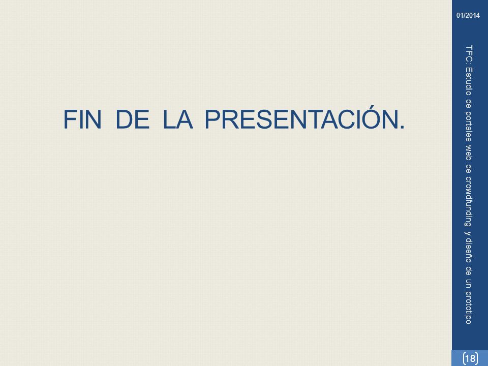 TFC: Estudio de portales web de crowdfunding y diseño de un prototipo