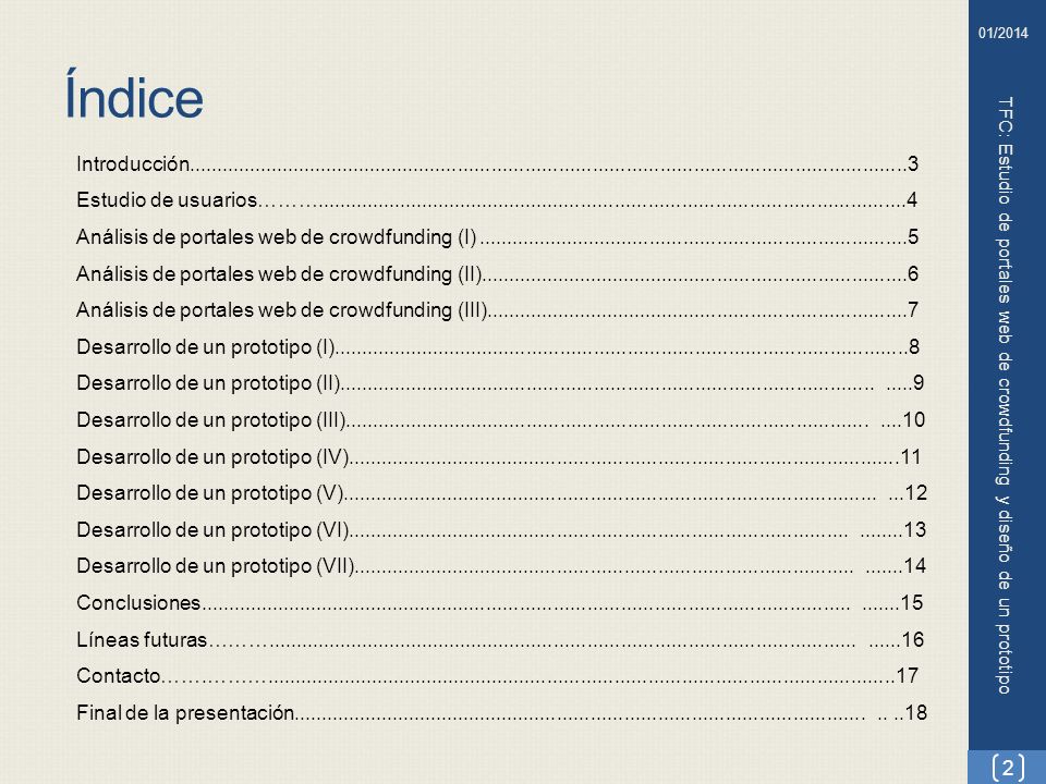 TFC: Estudio de portales web de crowdfunding y diseño de un prototipo