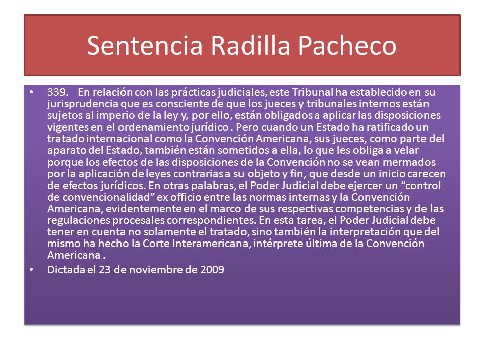 Sentencia Radilla Pacheco