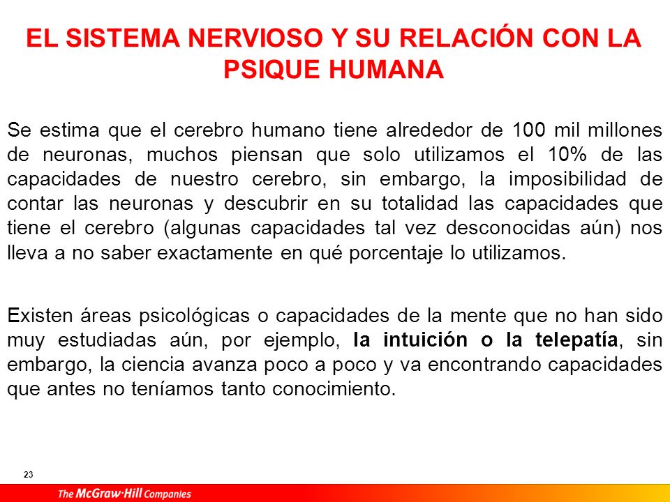 EL SISTEMA NERVIOSO Y SU RELACIÓN CON LA PSIQUE HUMANA