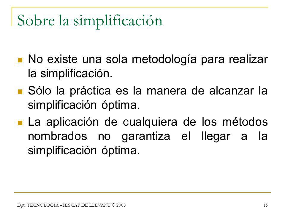 Sobre la simplificación