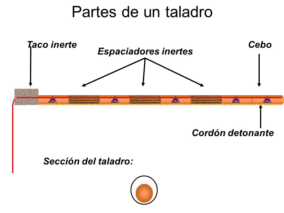 Partes de un taladro Taco inerte Cebo Espaciadores inertes