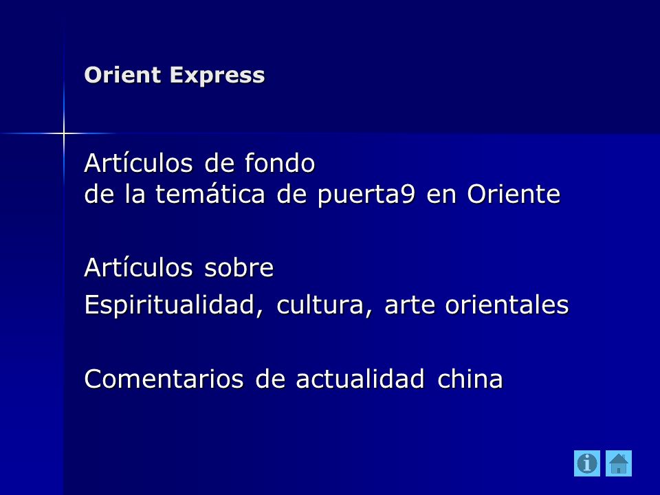 Artículos de fondo de la temática de puerta9 en Oriente