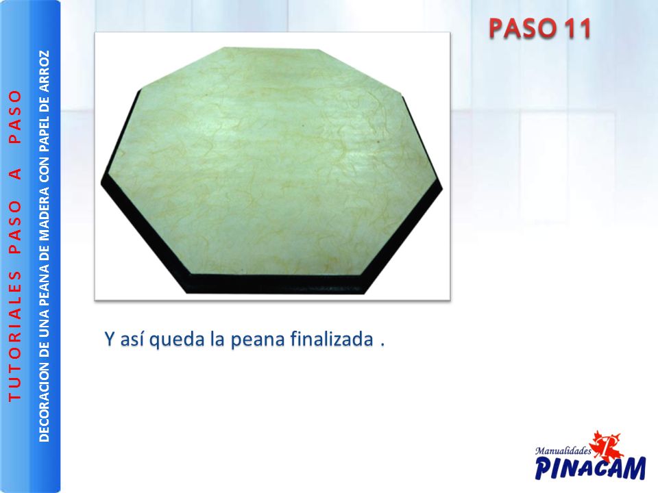 DECORACION DE UNA PEANA DE MADERA CON PAPEL DE ARROZ