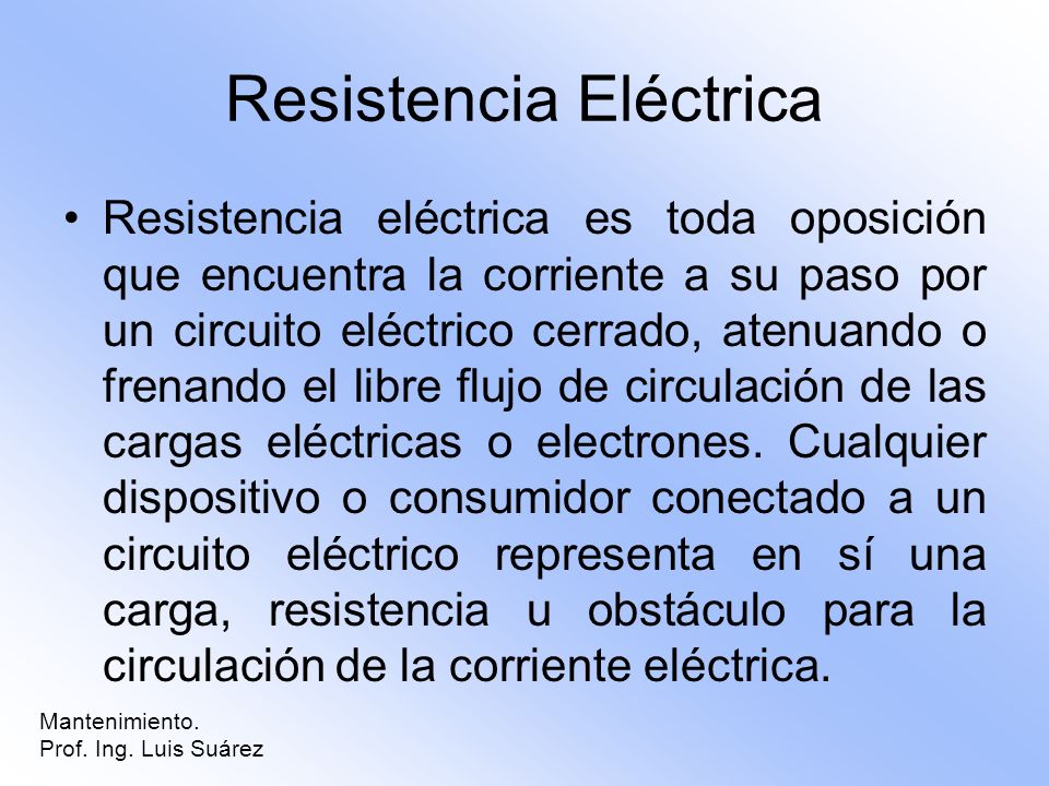 Resistencia Eléctrica