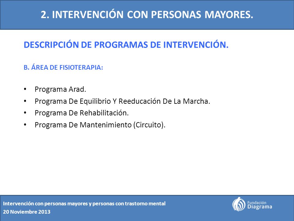2. INTERVENCIÓN CON PERSONAS MAYORES.