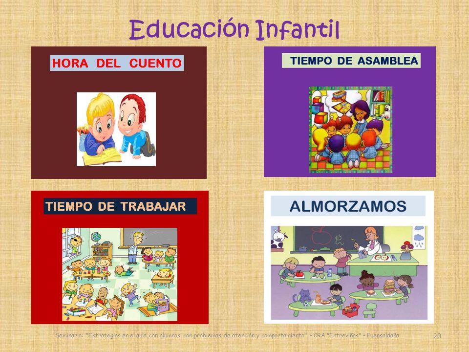 Educación Infantil Seminario: Estrategias en el aula con alumnos con problemas de atención y comportamiento - CRA Entreviñas - Fuensaldaña.