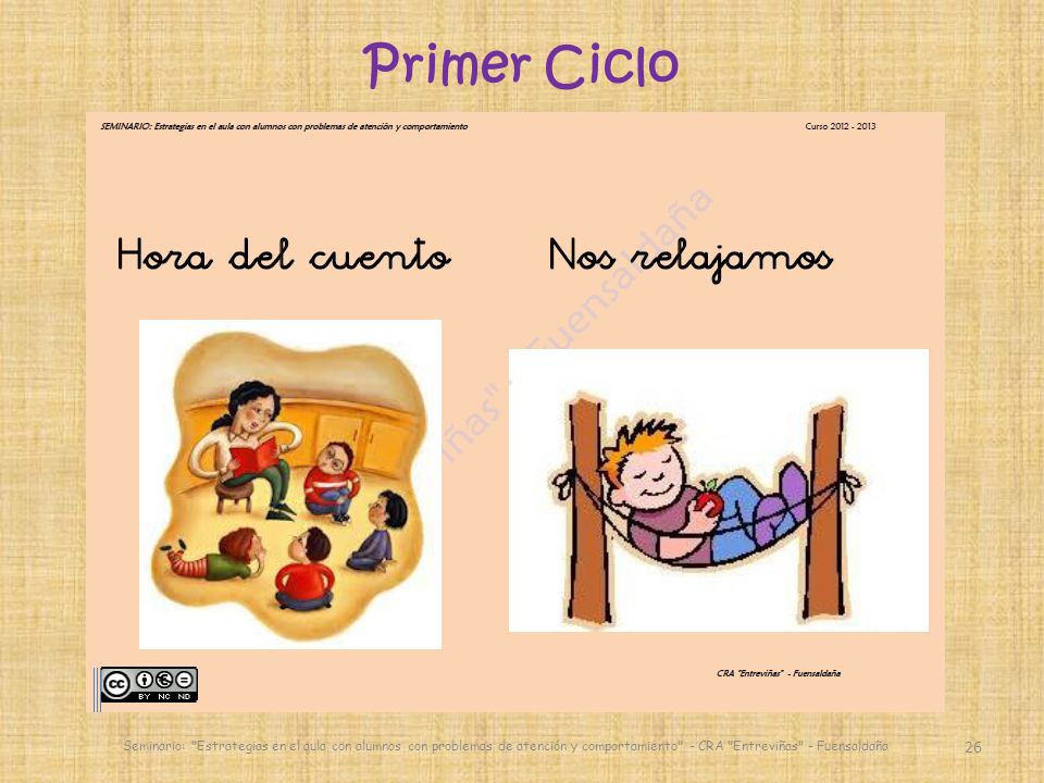 Primer Ciclo Seminario: Estrategias en el aula con alumnos con problemas de atención y comportamiento - CRA Entreviñas - Fuensaldaña.
