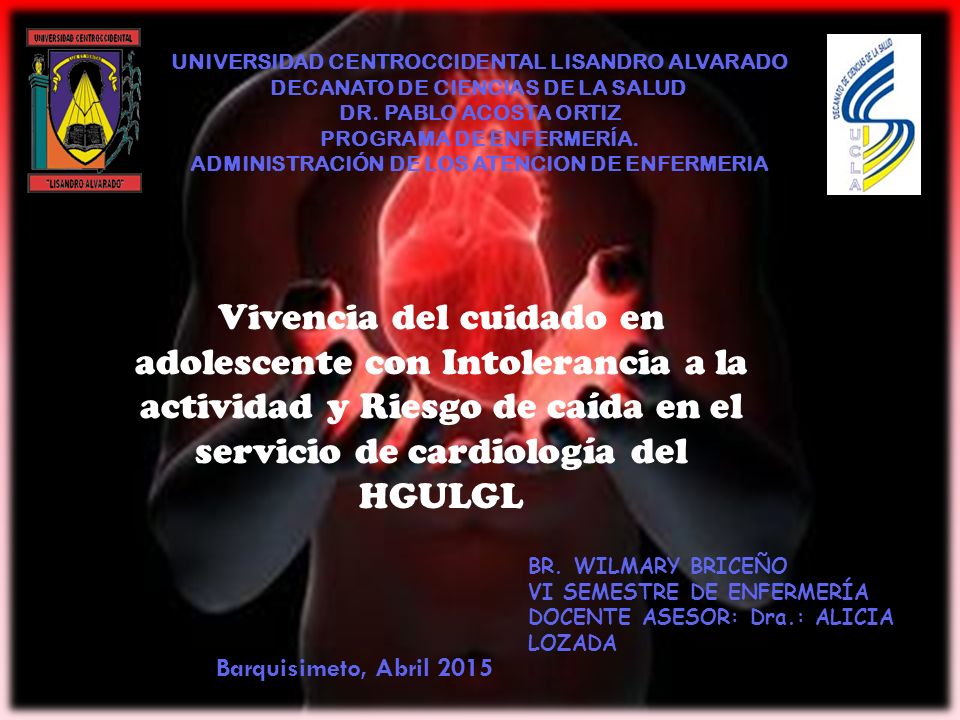 UNIVERSIDAD CENTROCCIDENTAL LISANDRO ALVARADO DECANATO DE CIENCIAS DE LA SALUD