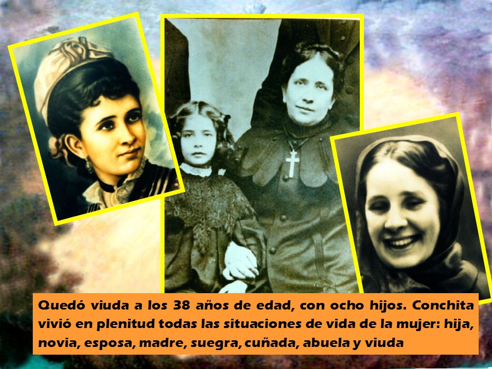 Quedó viuda a los 38 años de edad, con ocho hijos