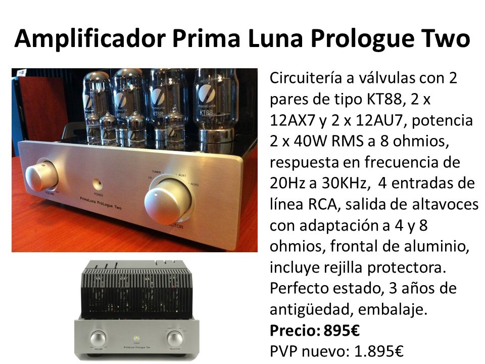 Amplificador Prima Luna Prologue Two