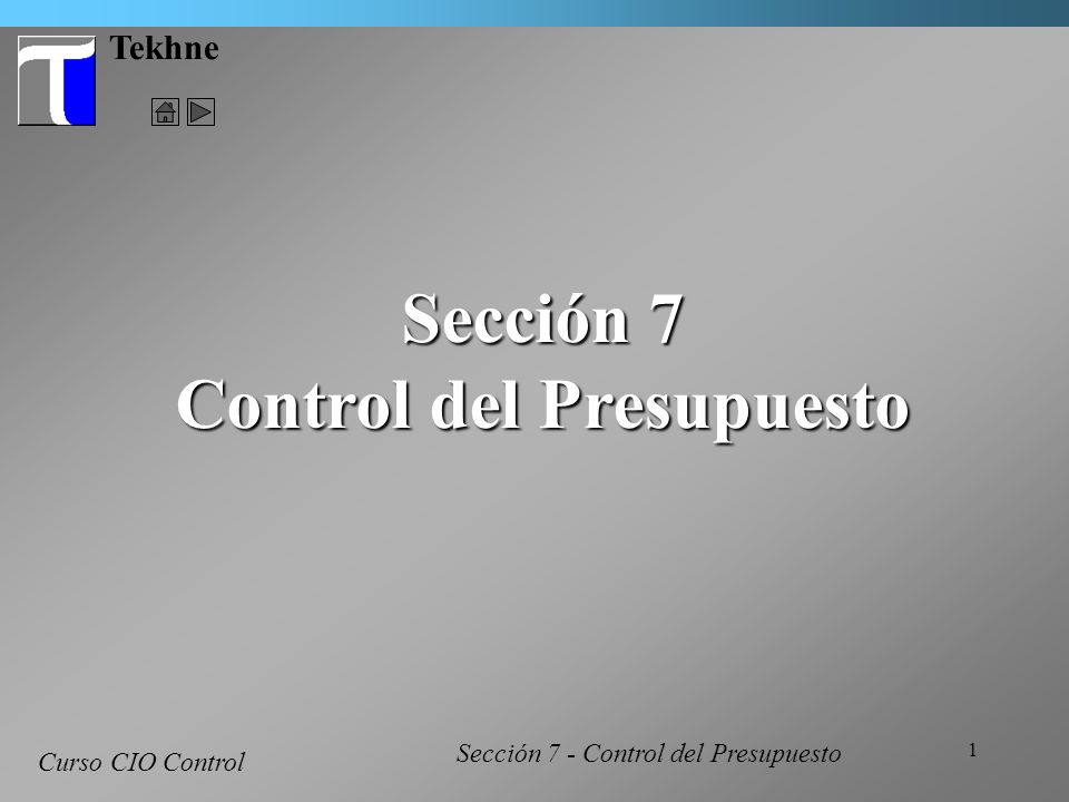 Control del Presupuesto