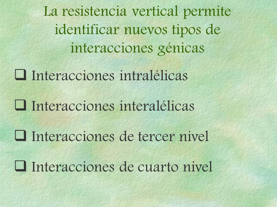 La resistencia vertical permite identificar nuevos tipos de interacciones génicas