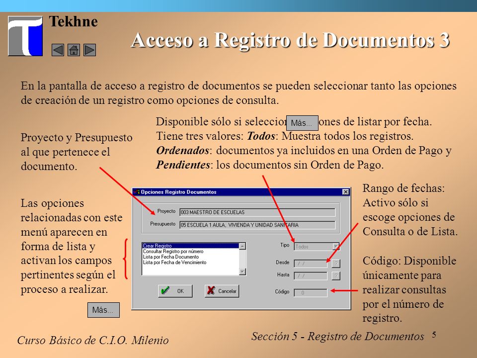 Acceso a Registro de Documentos 3