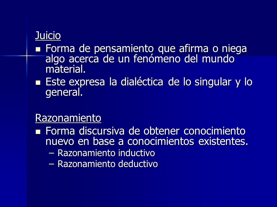 Este expresa la dialéctica de lo singular y lo general.