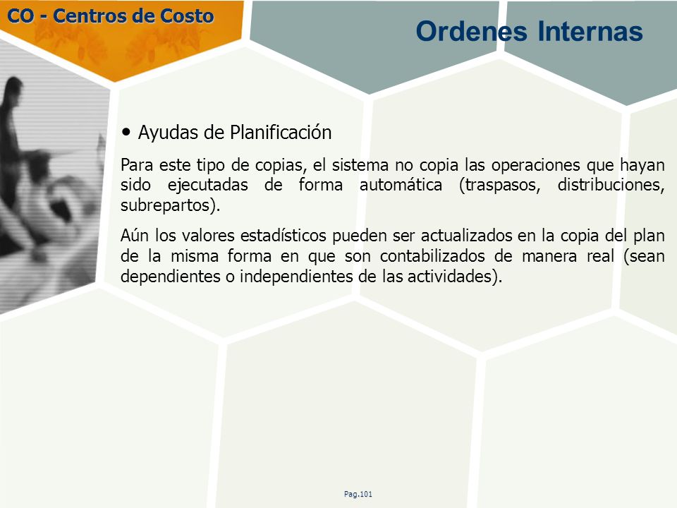 Ordenes Internas Ayudas de Planificación CO - Centros de Costo