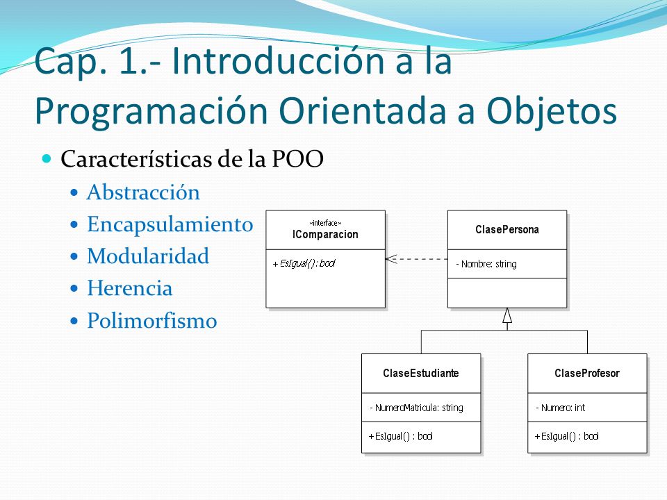 Cap. 1.- Introducción a la Programación Orientada a Objetos