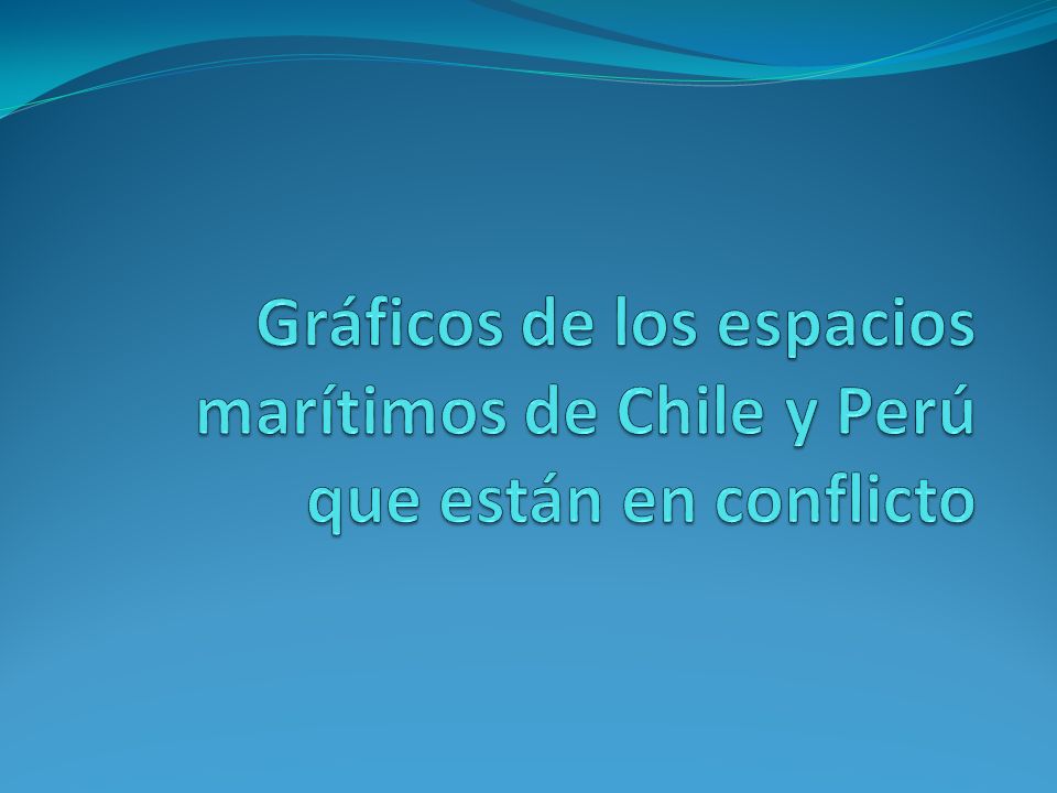 Gráficos de los espacios marítimos de Chile y Perú que están en conflicto