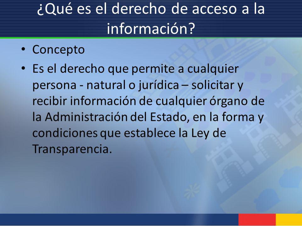 ¿Qué es el derecho de acceso a la información