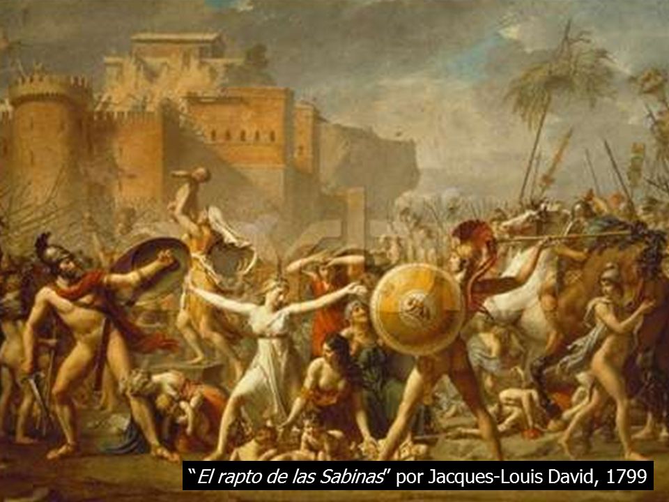 El rapto de las Sabinas por Jacques-Louis David, 1799