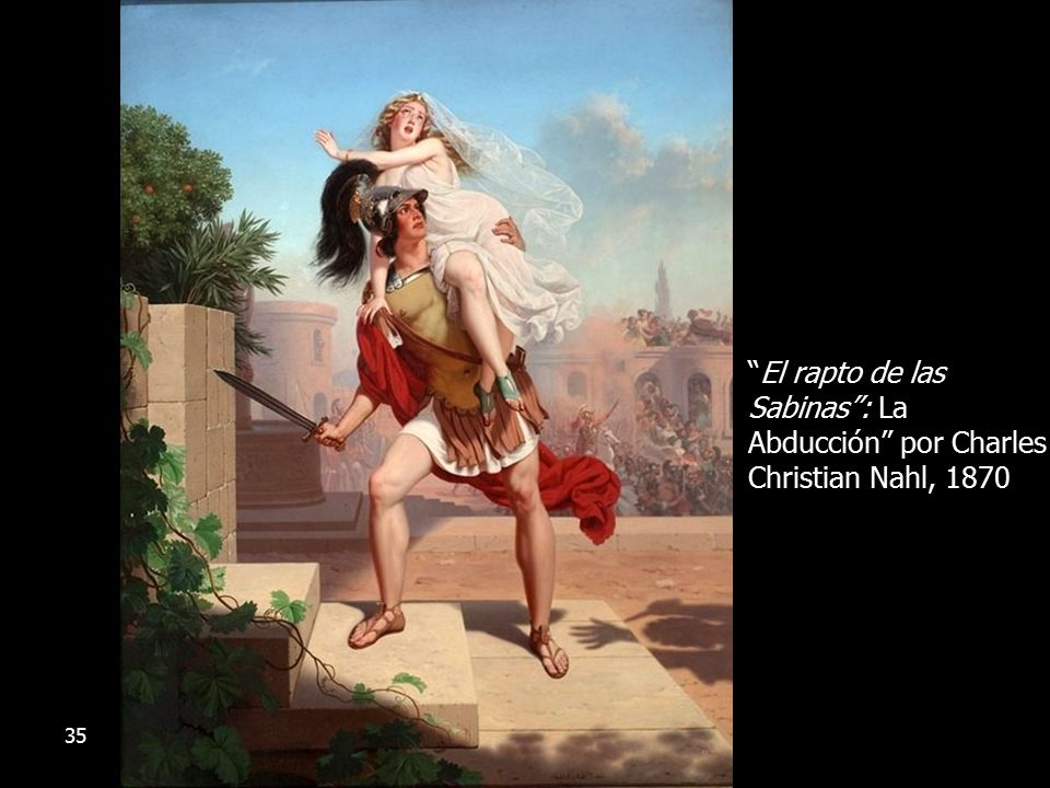 El rapto de las Sabinas : La Abducción por Charles Christian Nahl, 1870
