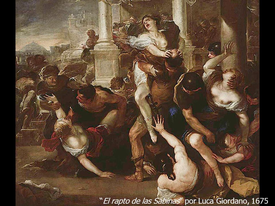 El rapto de las Sabinas por Luca Giordano, 1675