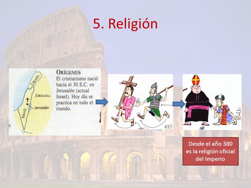 Desde el año 380 es la religión oficial del Imperio