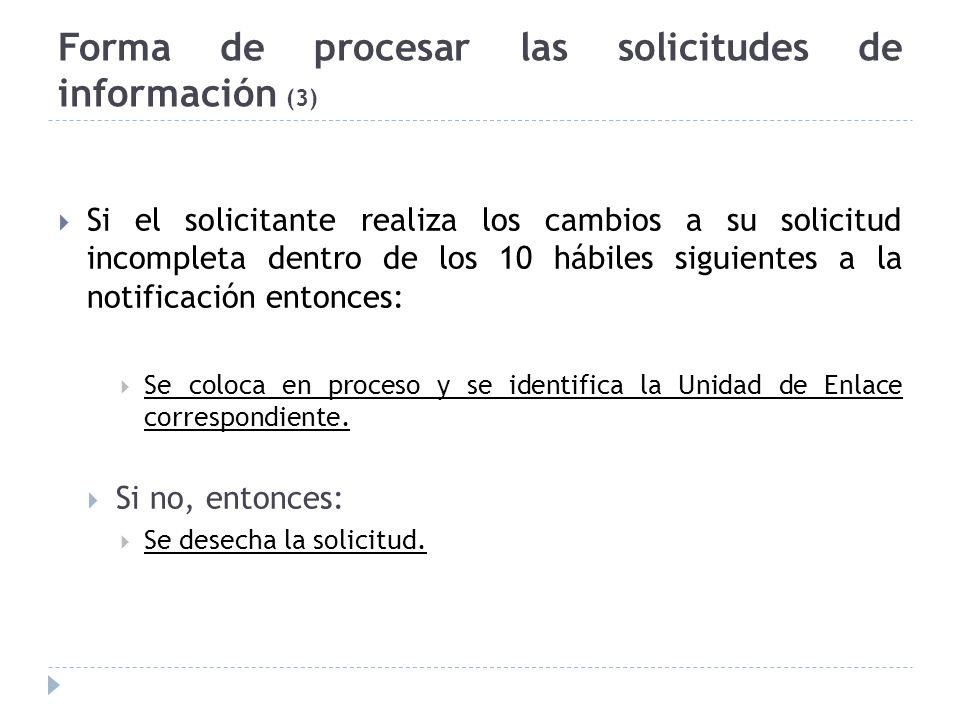 Forma de procesar las solicitudes de información (3)