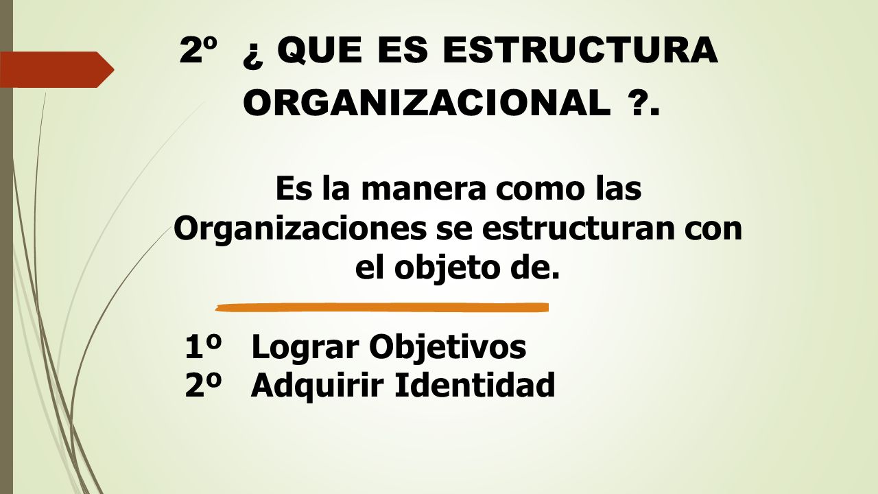 Es la manera como las Organizaciones se estructuran con el objeto de.