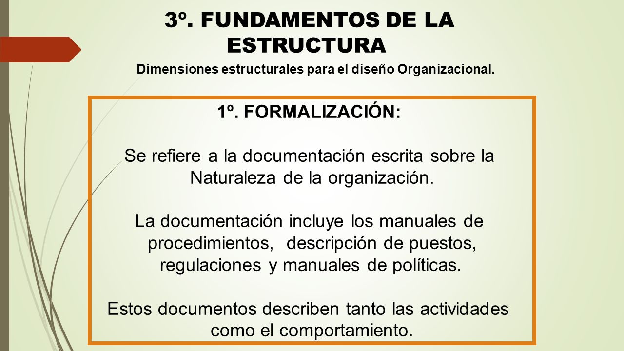Dimensiones estructurales para el diseño Organizacional.
