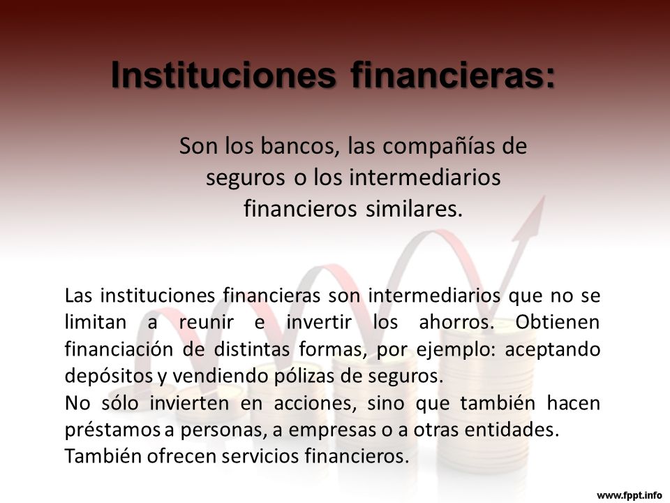 Instituciones financieras: