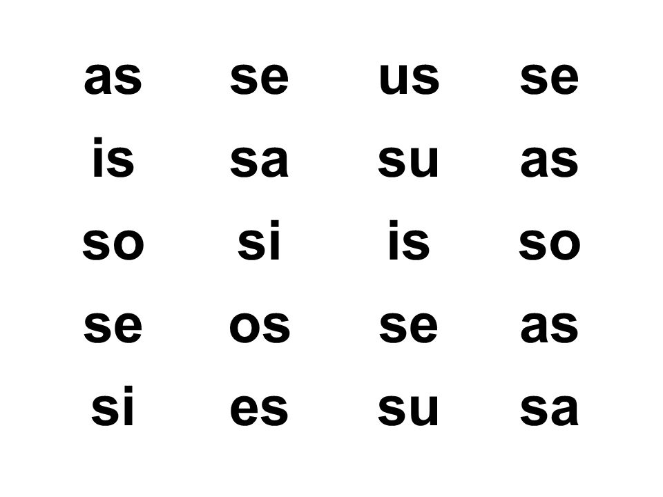 as se us se is sa su as so si is so se os se as si es su sa