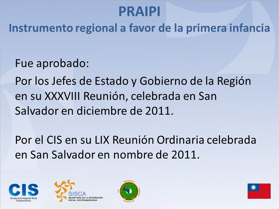 PRAIPI Instrumento regional a favor de la primera infancia