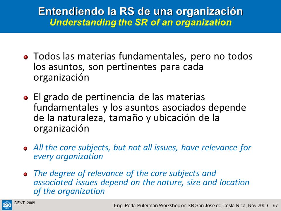 Entendiendo la RS de una organización Understanding the SR of an organization