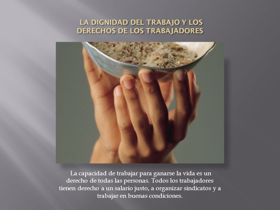 LA DIGNIDAD DEL TRABAJO Y LOS DERECHOS DE LOS TRABAJADORES